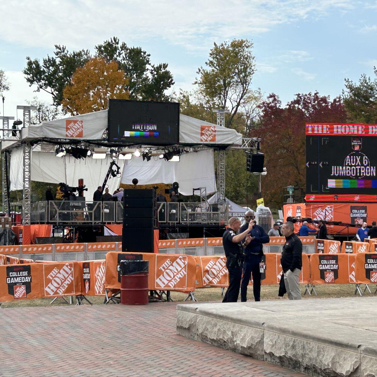 ESPN COLLEGE GAMEDAY PREP IN BLOOMINGTON